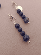 Aros flor de piedras lapislázuli y detalles de plata - Miniatura 4