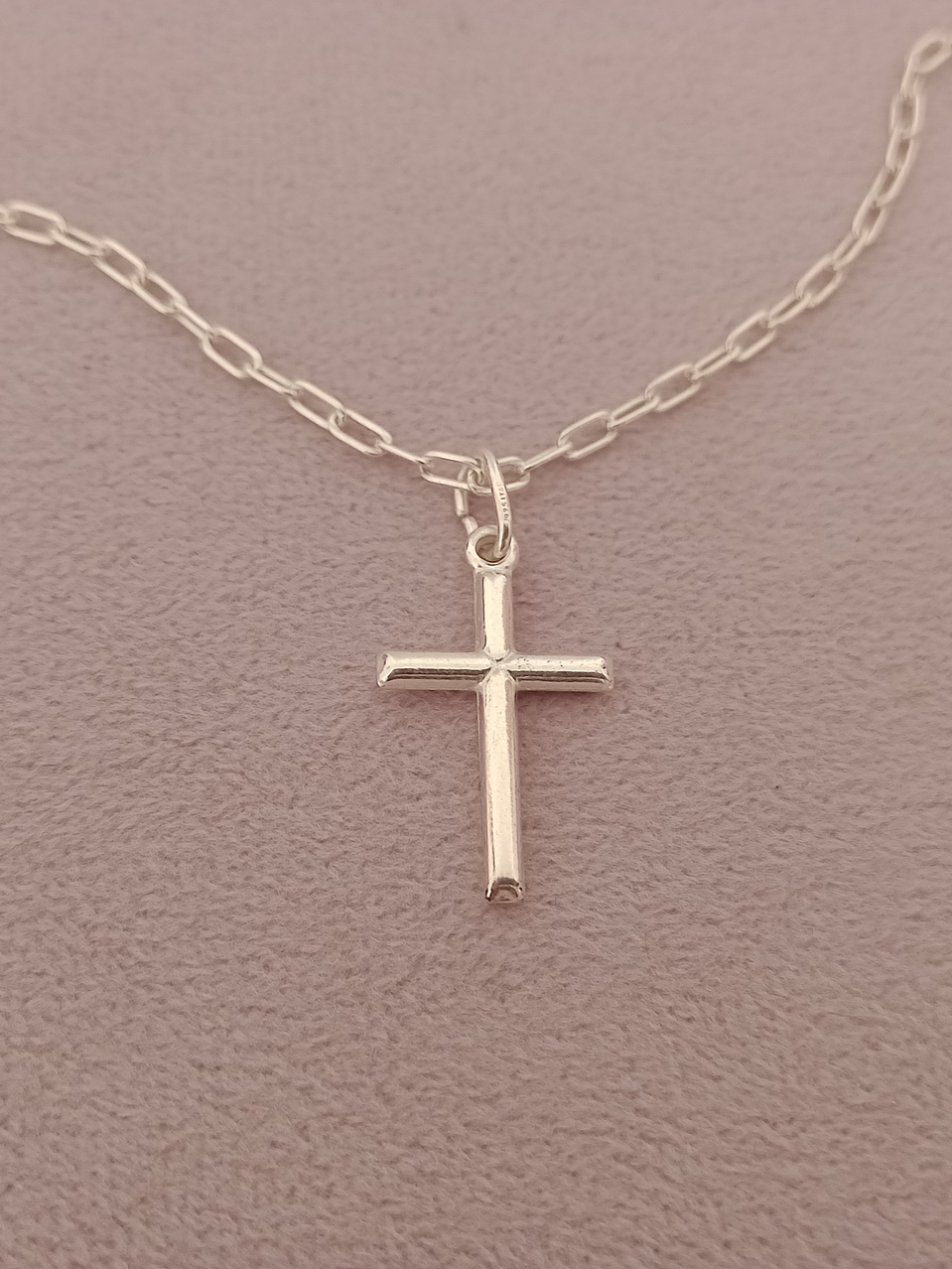 Cadena y cruz de plata 3