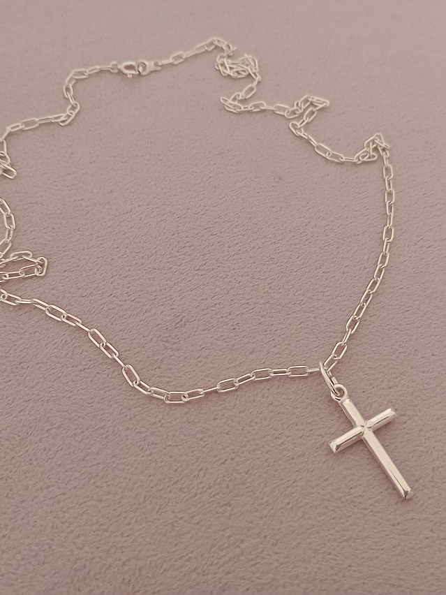 Cadena y cruz de plata 5
