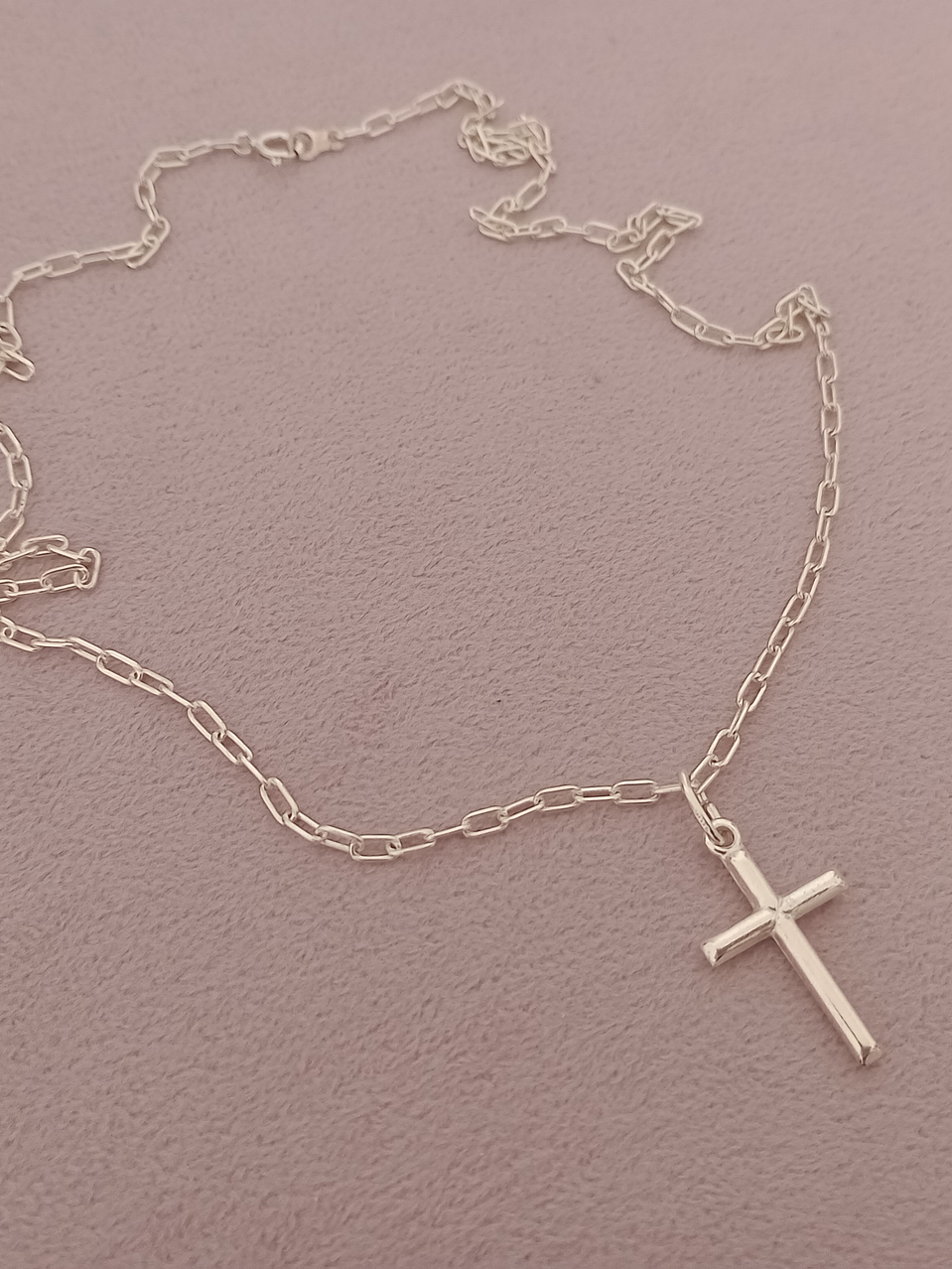 Cadena y cruz de plata 5