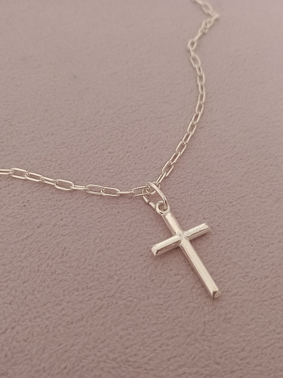 Cadena y cruz de plata 6