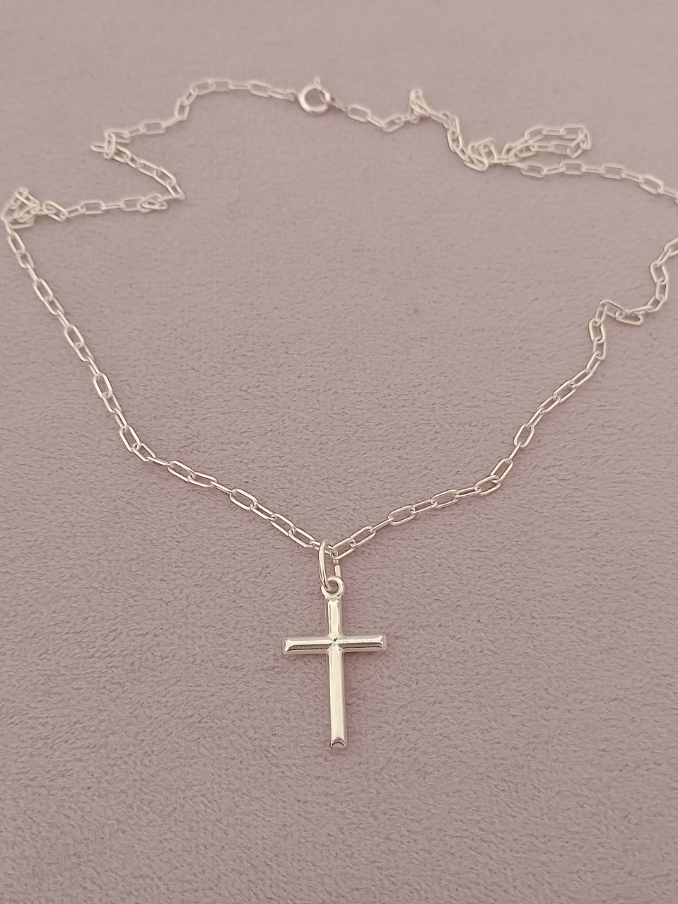 Cadena y cruz de plata 7