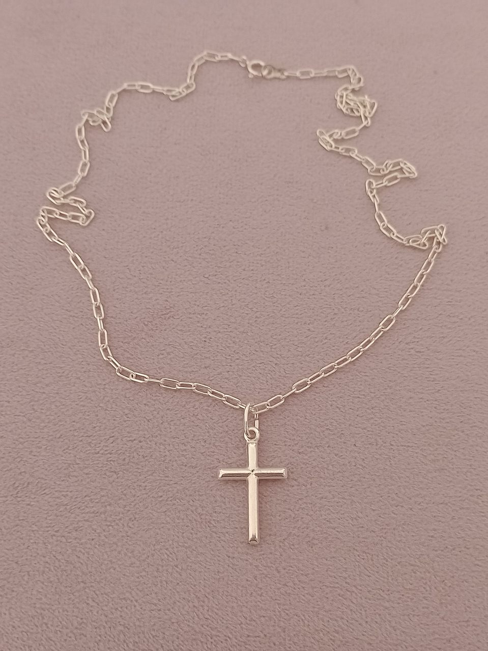 Cadena y cruz de plata 8