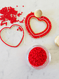 Aros corazón tejidos a mano con rocailles y delicas Miyuki - Miniatura 3
