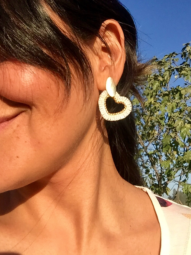 Aros tejidos a mano con delicas y rocailles Miyuki 3