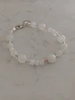 Pulsera de piedras cuarzo blanco y mostacillas de plata  - Miniatura 2