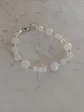 Pulsera de piedras cuarzo blanco y mostacillas de plata  - Miniatura 4