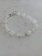 Pulsera de piedras cuarzo blanco y mostacillas de plata  - Miniatura 5