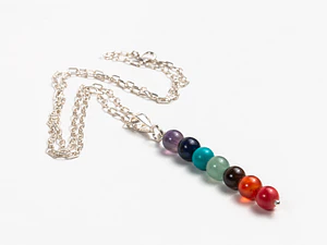 Cadena de plata 980 y colgante de los 7 chakras