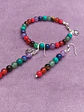 Conjunto de pulsera y aros de piedras de los 7 chakras - Miniatura 2