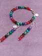 Conjunto de pulsera y aros de piedras de los 7 chakras - Miniatura 3