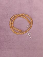 Collar de piedras citrino y cruz de plata - Miniatura 4