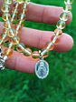 Collar de piedras citrino y virgecita de los rayos de plata - Miniatura 1