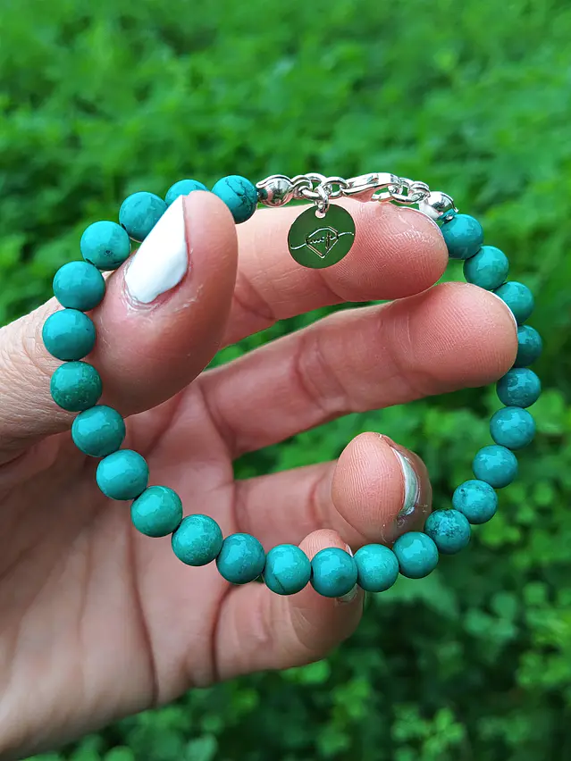 Pulsera de piedras turquesa 1