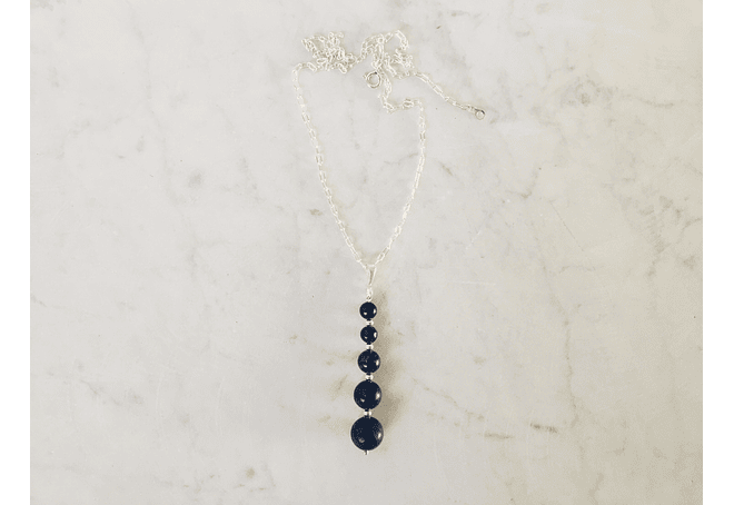 Conjunto de plata y piedras lapislazuli