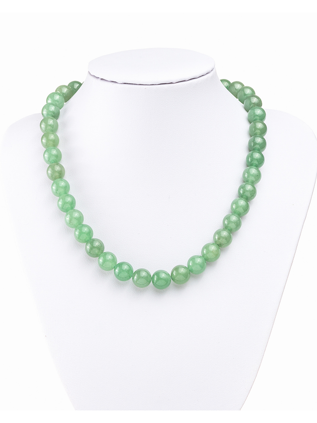Collar de piedras jade verde 2