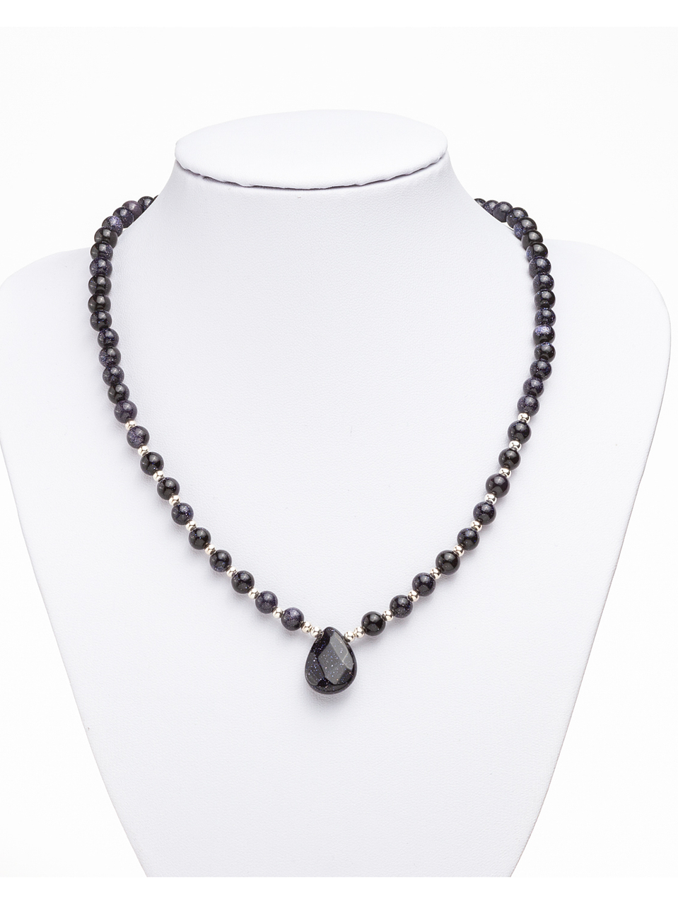 Collar de piedras lluvia de estrellas y detalles de plata 3