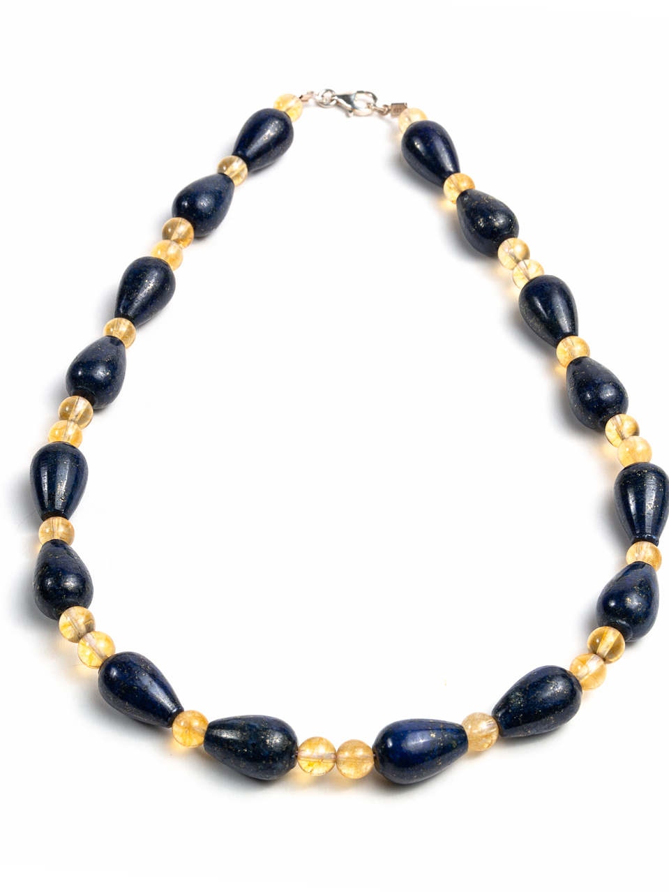 Collar de piedras citrino y lapislazuli 1
