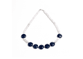 collar de piedras lapislazuli, cuarzo blanco y detalles de plata