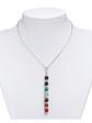 Cadena de plata con colgante de piefras de los 7 chakras - Miniatura 2
