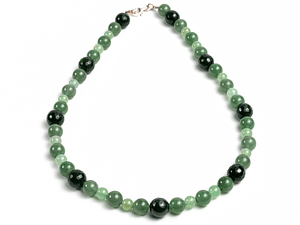 Collar de piedras jade verde y ágatas verdes
