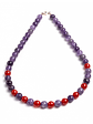 Collar de piedras amatista y ágata cornalina - Miniatura 1