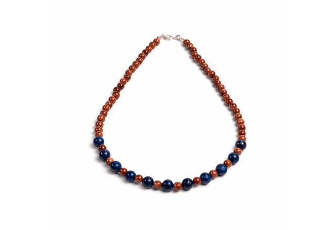 Collar de piedras del sol y lapislazuli