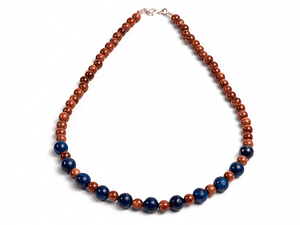Collar de piedras del sol y lapislazuli