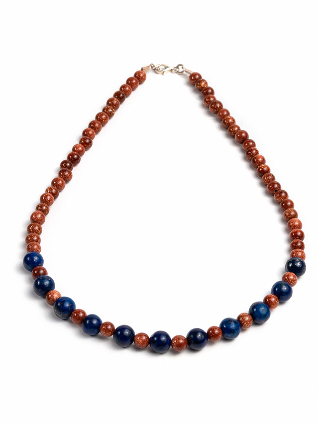 Collar de piedras del sol y lapislazuli 1