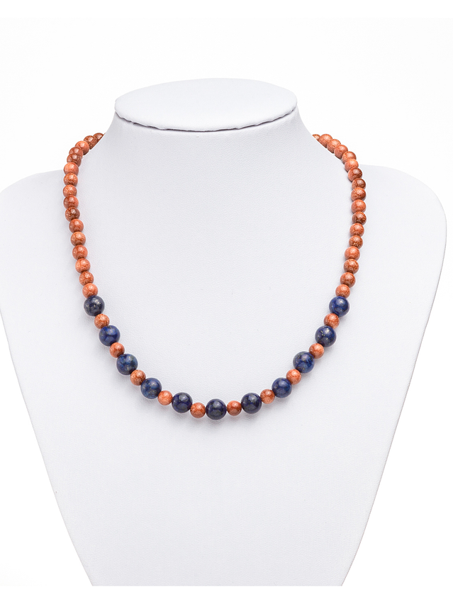 Collar de piedras del sol y lapislazuli 2
