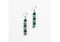 Aros de jade verde y azurita