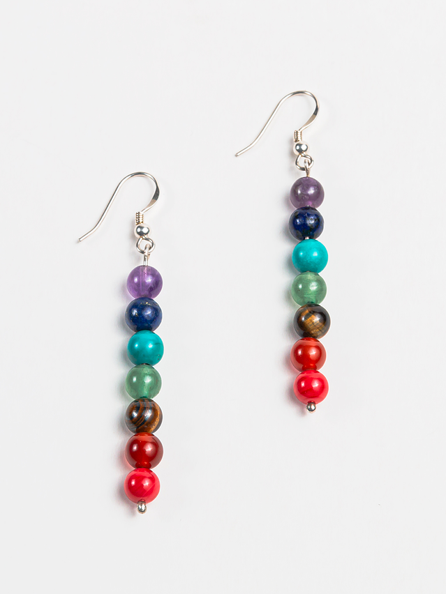 Conjunto de plata y piedras de los 7 chakras 4