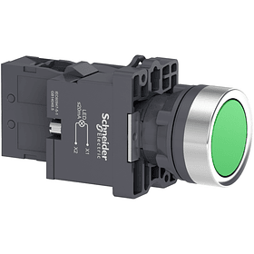 PULSADOR LED PLASTICO VERDE 220VAC Schneider