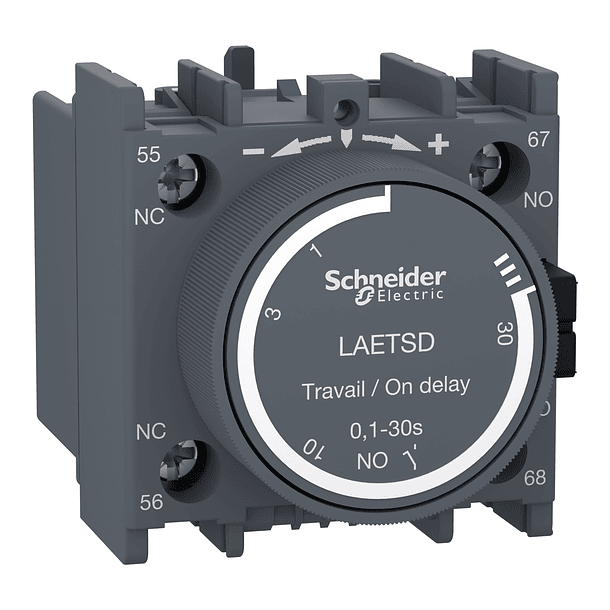 TEMPORIZADOR BLOCK 1 A 30 SEGUNDOS 1NA+1NC EASYPACT Schneider 