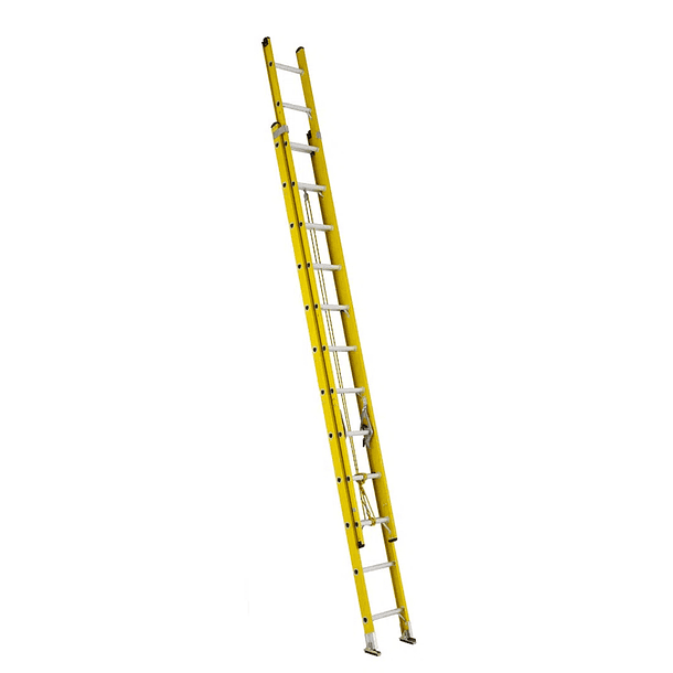 ESCALERA FIBRA DE VIDRIO TELESCOPICA 36 PASOS 5.49m TOTAL DESPLEGADA 11.40m PESO : 33.99KG. SOPORTE 150kg 1