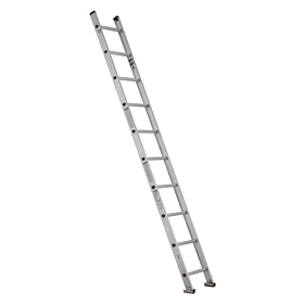 ESCALERA ALUMINIO RECTA 12 PASOS 3.42m ALCANCE MAXIMO 4.89m PESO : 4.8 kg SOPORTE 150kg