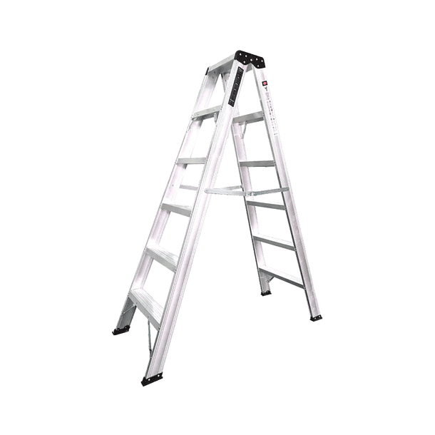 ESCALERA ALUMINIO TIJERA DOBLE ACCESO 10 PASOS 3.04m ALCANCE MAXIMO 4.31m PESO : 17.84kg SOPORTE 150kg 1