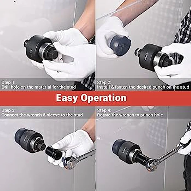 SACABOCADO PERFORADOR DE AGUJERO MANUAL CON RACHET (22.5 A 61.5mm) 4