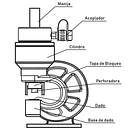 SACABOCADO PUNZONADORA INDUSTRIAL HIDRAULICA CON JUEGO DE DADOS 4 PIEZAS 5