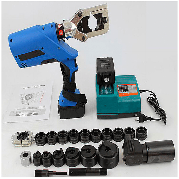 HERRAMIENTA MULTIFUNCIONAL A BATERIA PARA CORTAR CABLE PRENSA TERMINAL Y SACABOCADO 18V 3