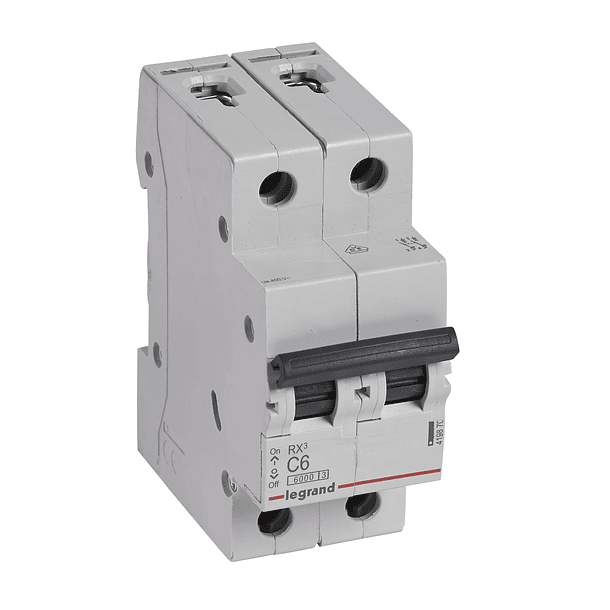 INTERRUPTOR TERMOMAGNETICO 2P 6A 230V 10KA RX LEGRAND 