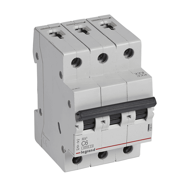 INTERRUPTOR TERMOMAGNETICO 3P 6A 230V 10KA LEGRAND 