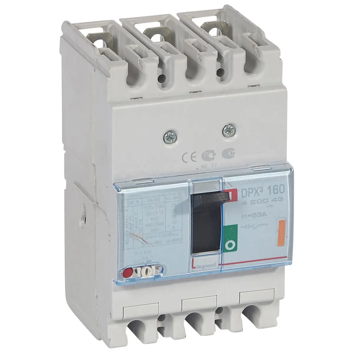 INTERRUPTOR REGULABLE DPX 3P 50.4A A 63A 25KA LEGRAND | MCR suministros