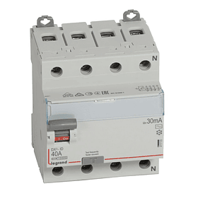 INTERRUPTOR DIFERENCIAL DX3 4P 40A 30ma 230V LEGRAND