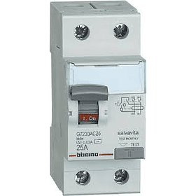 INTERRUPTOR DIFERENCIAL 2P 25A 30ma 230VAC BTICINO