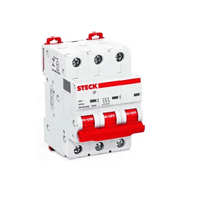 INTERRUPTOR TERMOMAGNETICO RIEL 3P 10A 415V 10KA  STECK