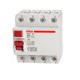 INTERRUPTOR DIFERENCIAL 4P 25A 30MA 400V STECK 