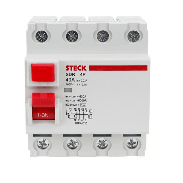 INTERRUPTOR DIFERENCIAL 4P 40A 30MA STECK 