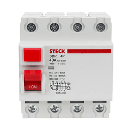 INTERRUPTOR DIFERENCIAL 4P 40A 30MA 400V STECK 