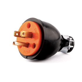 ENCHUFE PLASTICO ABS PVC 25A CON LINEA A TIERRA 240V ARO METAL